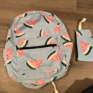 Girls backpack and wristlet